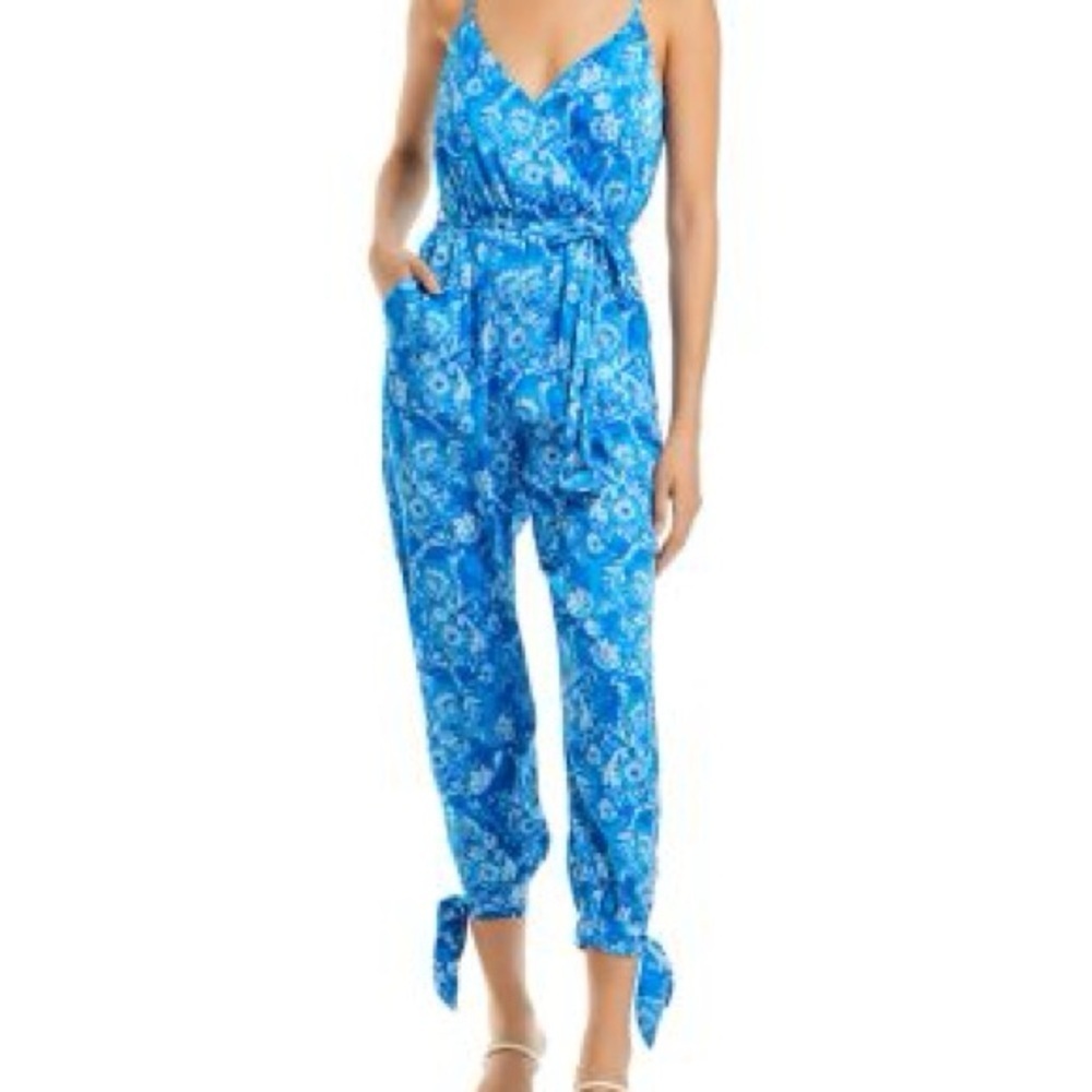 AQUA
Watercolor Floral Belted Jumpsuit - 100% Exclusive